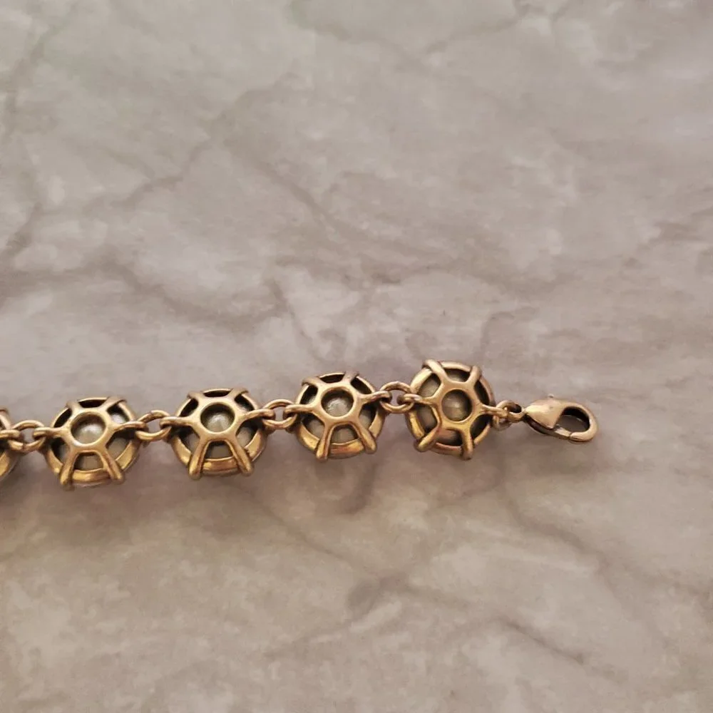 ✨ Stella and Dot Blush Rose Pink Jumbo Rhinestones Crystal Statement Bracelet ✨ - Picture 9 of 10